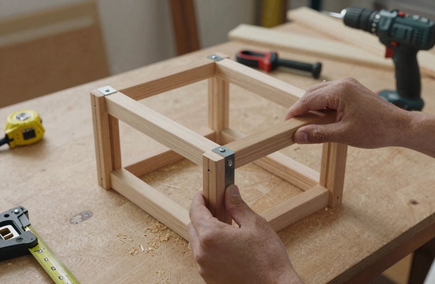 notches interlock for stable base