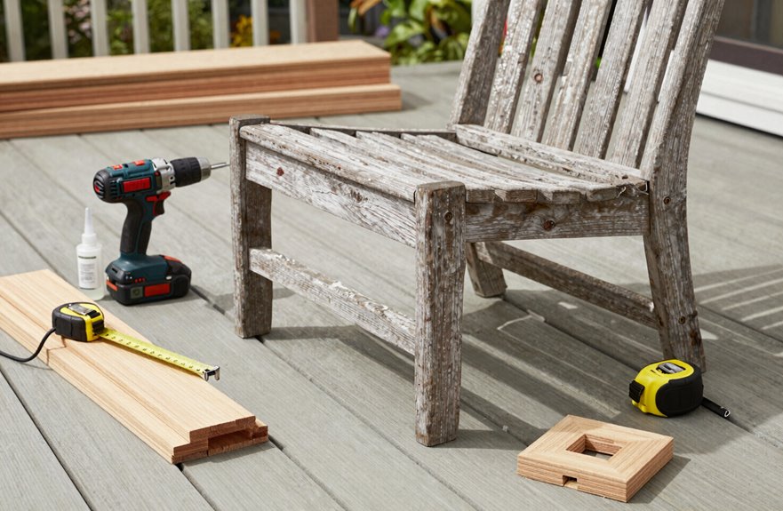 outdoor chair build lumber pocket screws