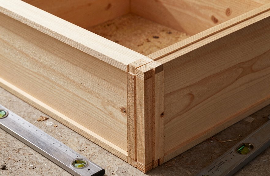 securing corners with center supports