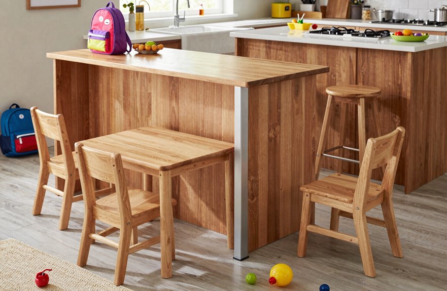 standard height tables suit kids