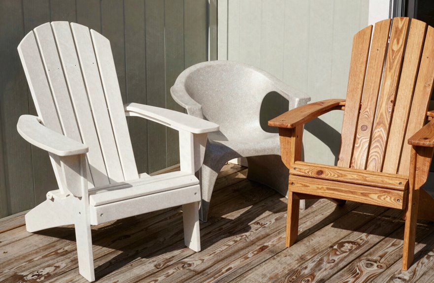 three distinct adirondack materials compared