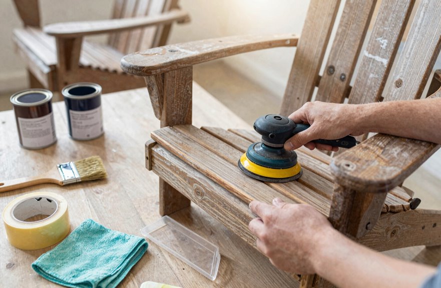tools and prep for adirondack refinishing