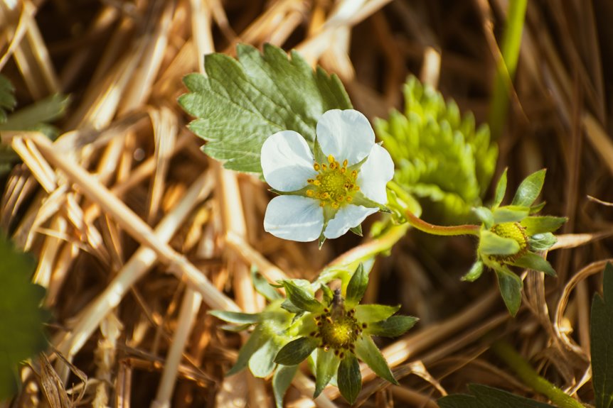when do strawberry plants flower